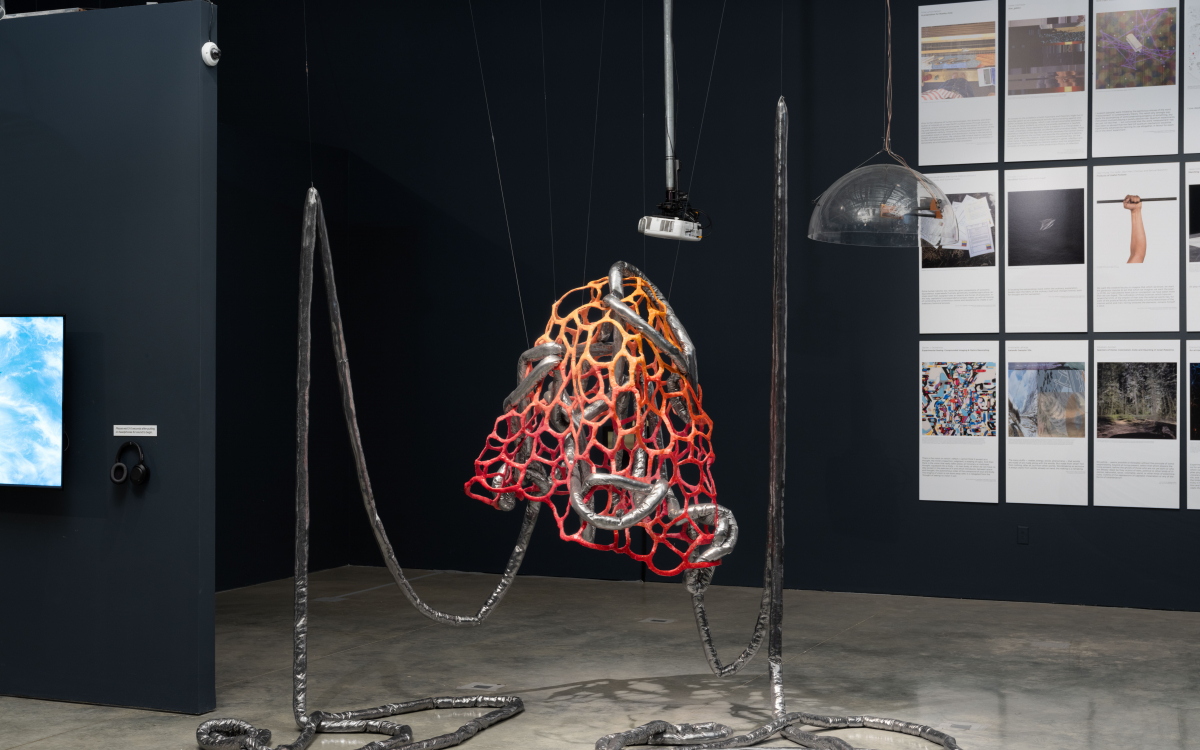 "Engaging the Margins” installation at UCI Beall Center for Art + Technology. Photos by Yubo Dong. 
