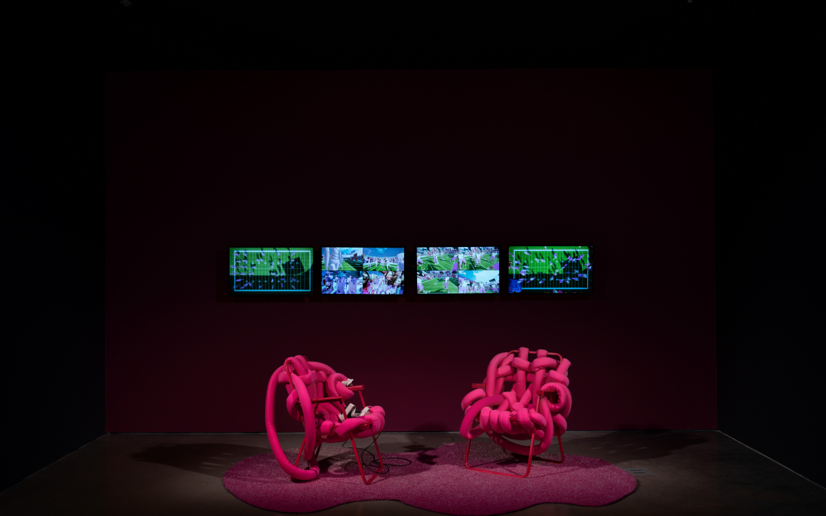 "Engaging the Margins” installation at UCI Beall Center for Art + Technology. Photos by Yubo Dong. 