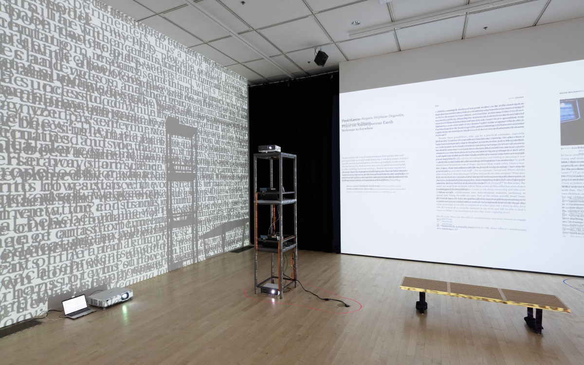 "Engaging the Margins” installation at UCI Beall Center for Art + Technology. Photos by Yubo Dong. 
