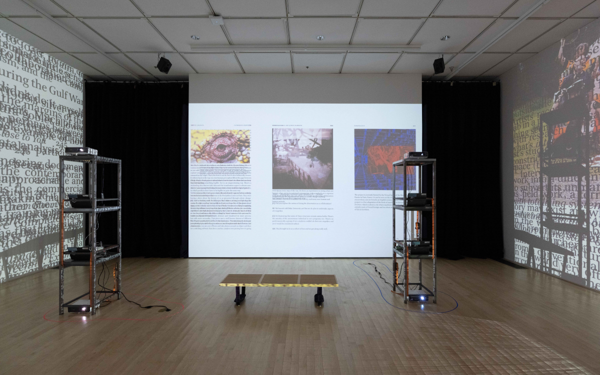 "Engaging the Margins” installation at UCI Beall Center for Art + Technology. Photos by Yubo Dong. 
