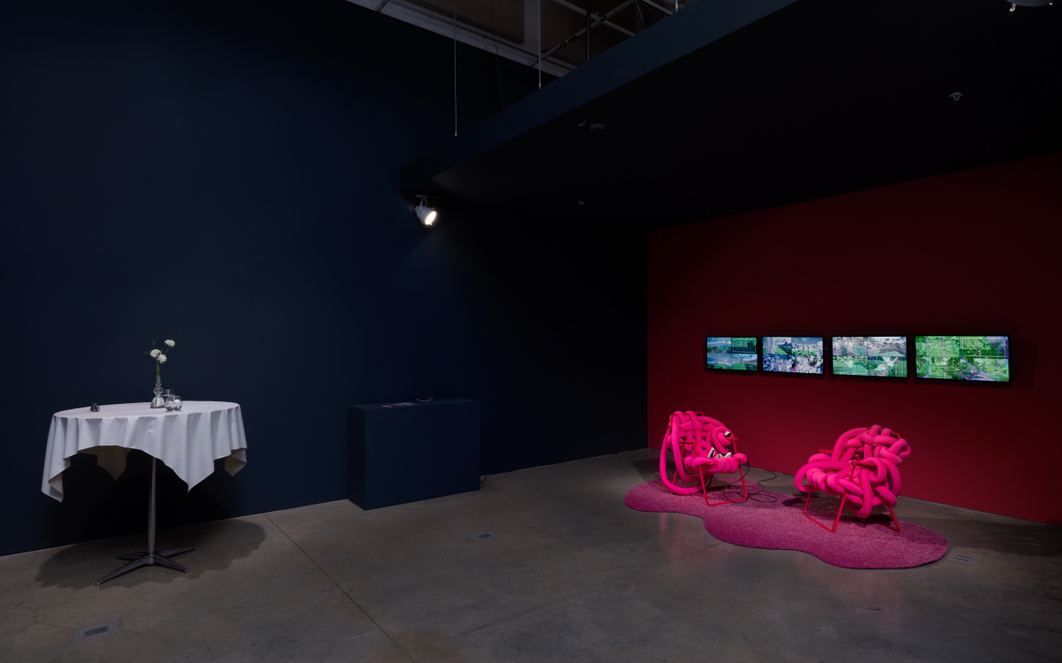 "Engaging the Margins” installation at UCI Beall Center for Art + Technology. Photos by Yubo Dong. 