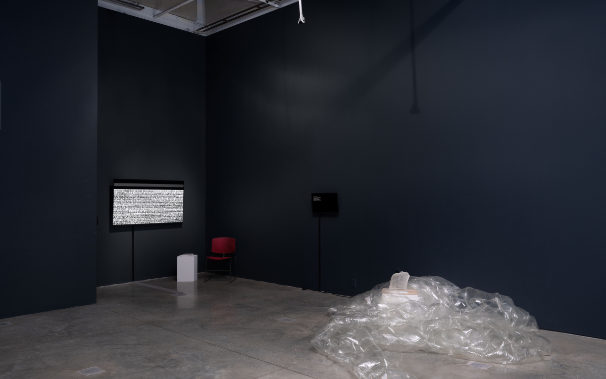 "Engaging the Margins” installation at UCI Beall Center for Art + Technology. Photos by Yubo Dong. 
