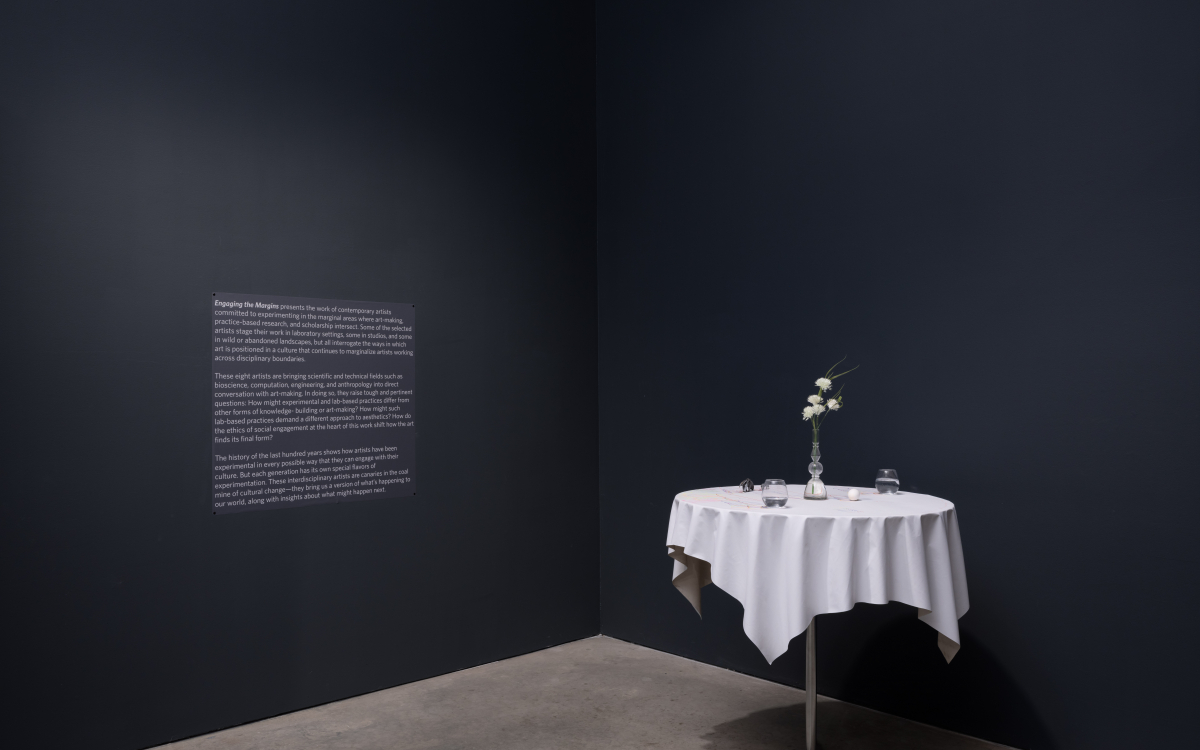 "Engaging the Margins” installation at UCI Beall Center for Art + Technology. Photos by Yubo Dong. 