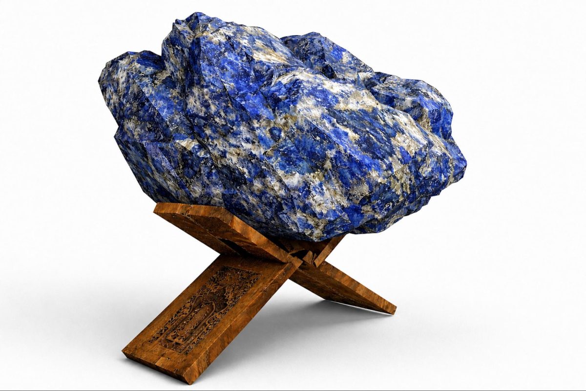 Asma Kazmi, Beyond the Seas Blue, 2023; 3D-model produced by Maria Pattis. Image courtesy of the artist