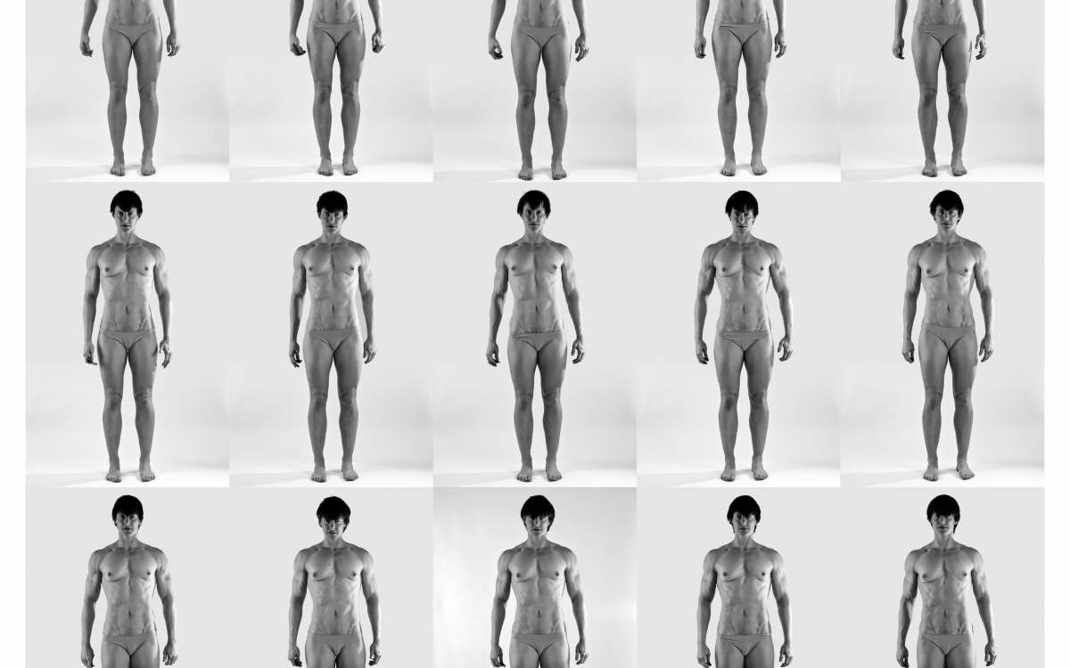 Cassils: Time Lapse (Front), 2011 / Archival pigment prints / 60 x 40 inches overall / edition of 3 / Courtesy of the artist and Ronald Feldman Arts (NY) (detail view)