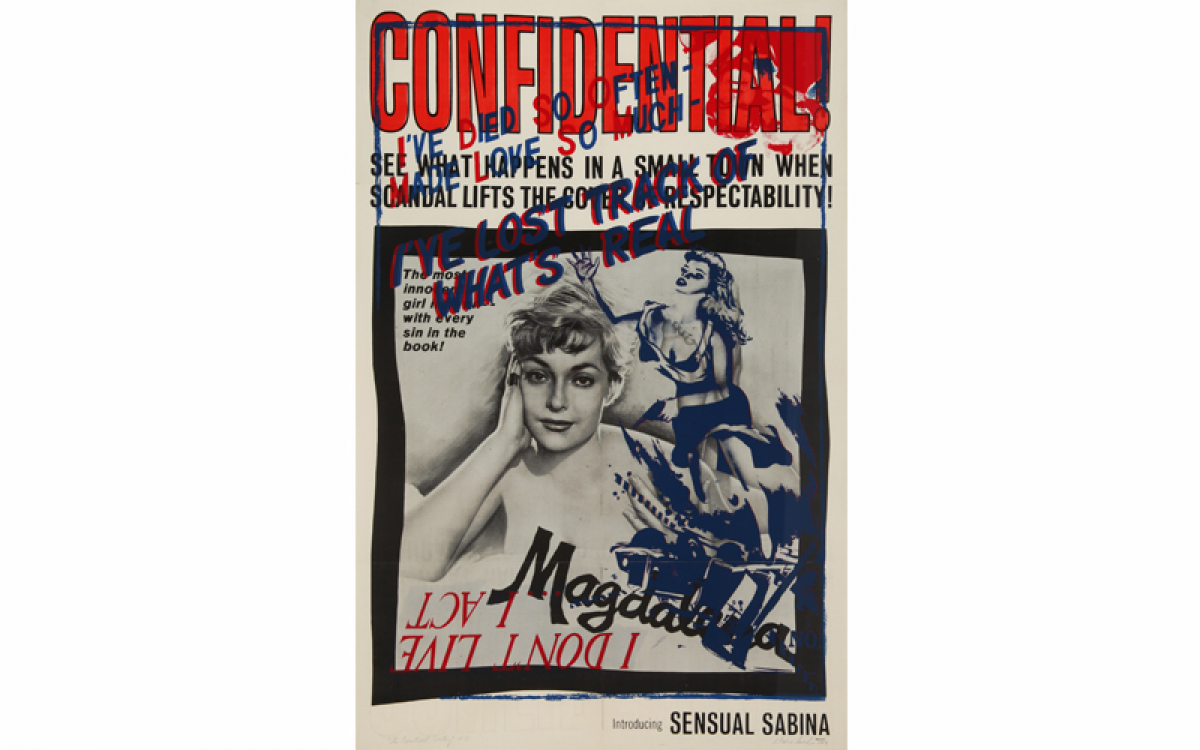 Alexis Smith: The Twentieth Century #39, 1983 / Mixed media and collage on paper / 43 ½ x 29 ¾ inches / Loan courtesy of Laguna Art Museum (CA)